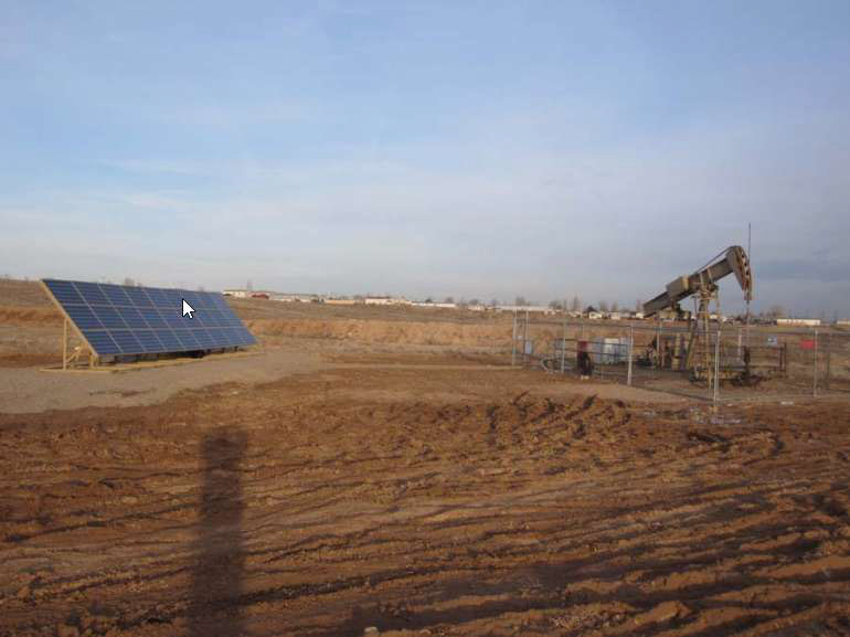 solar oil well pump installation