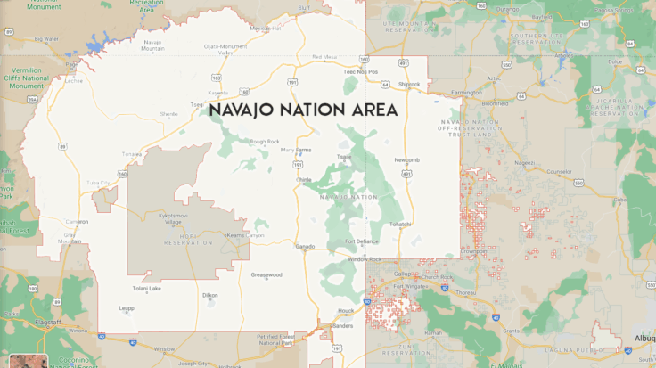 map of the navajo nation