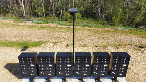 Picture of a solar mailbox lighting installation using the stealth 80 all in one solar light