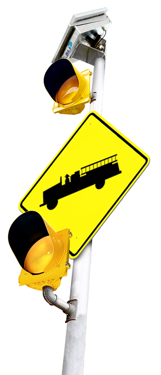 Product image of a solar emergency vehicle warning system