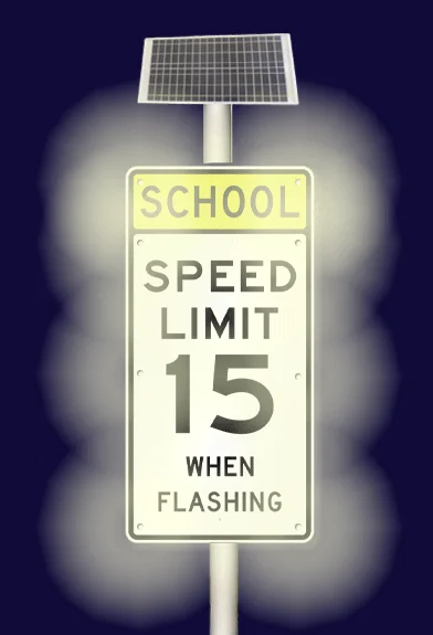 s5-1 reduce speed for school zone led flashing sign