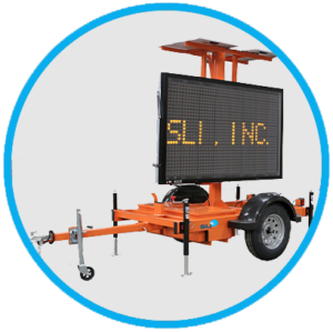 traffic message board trailer solar powered