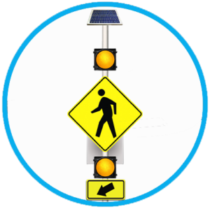 link to page button for school crosswalks signs and solar flashers