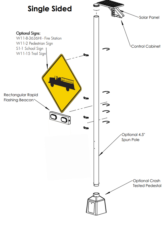 Single Sided Emergency Vehicle Warning Light Specs
