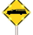 SOLAR FIRE STATION SIGN ALERT ICON