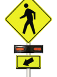 SOLAR PEDESTRIAN CROSSWALK RRFB SYSTEM ICON